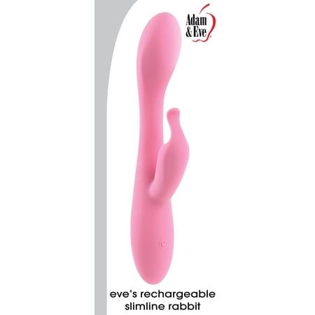 Adam Eve Eve's Rechargeable Silicone Slimline Rabbit Vibrator Pink