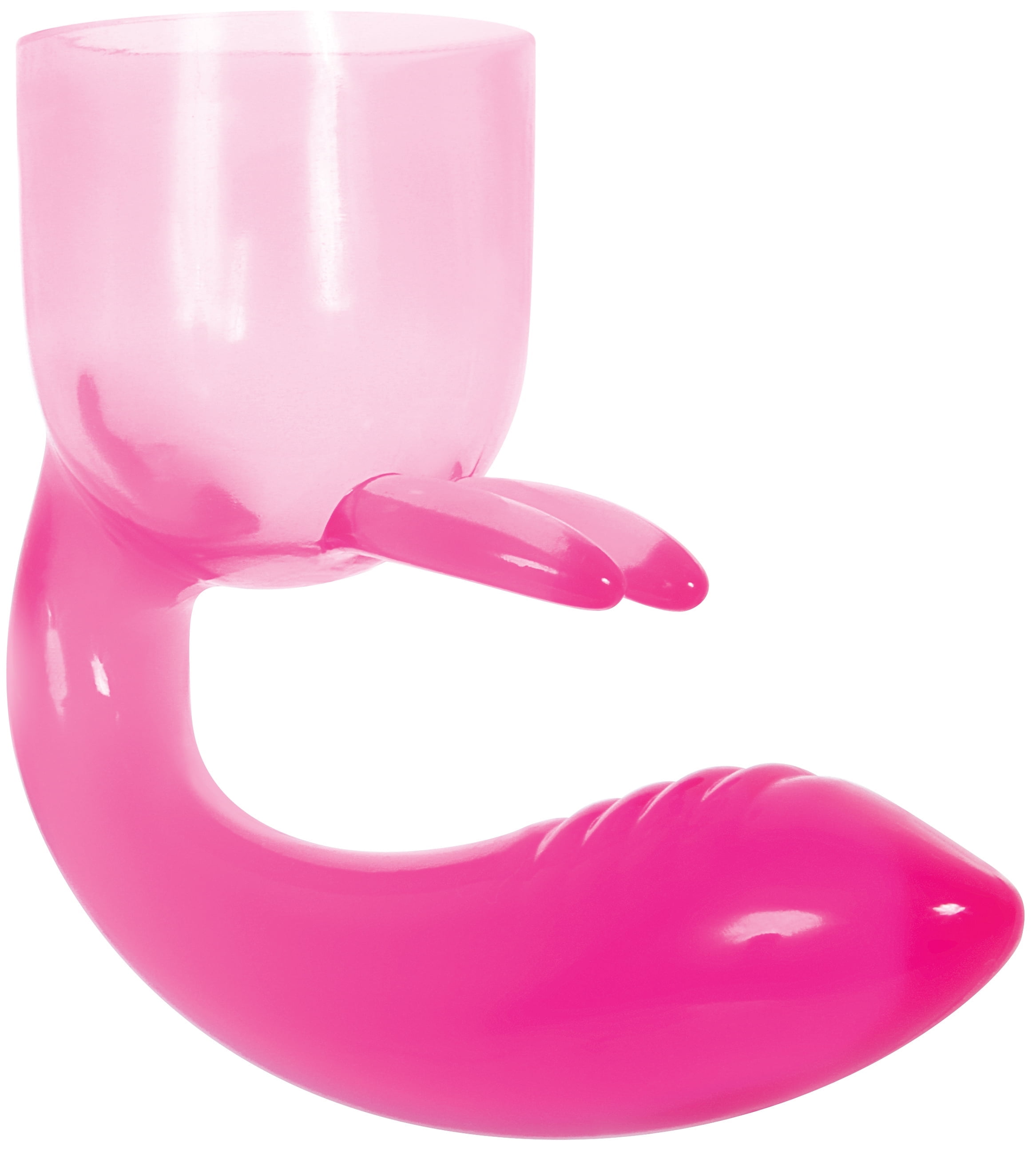 Adam & Eve Magic Rabbit Wand Attachment with 4.5" Rubber G-Spot Tip, Pink