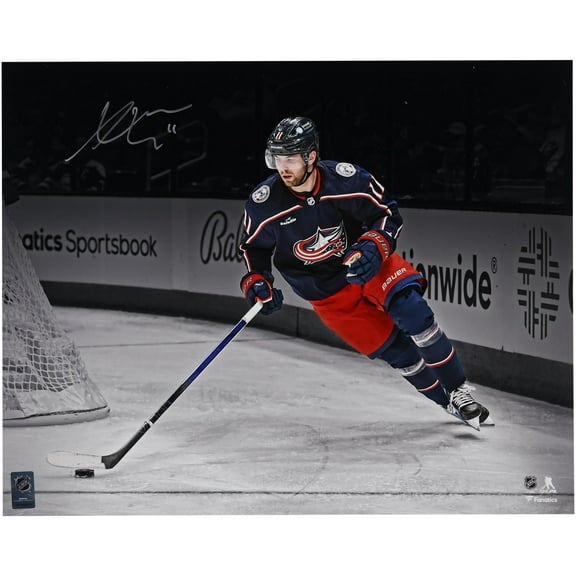 Adam Fantilli Columbus Blue Jackets Autographed 16" x 20" NHL Debut Spotlight Photograph - Fanatics Authentic Certified