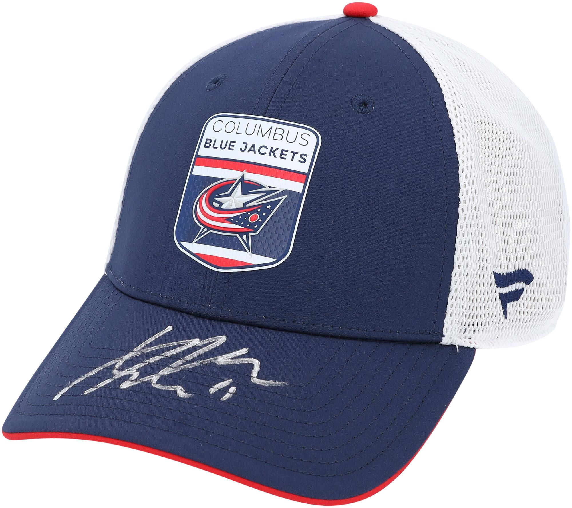 Adam Fantilli Columbus Blue Jackets Autographed 2023 NHL Draft Cap - Fanatics Authentic Certified