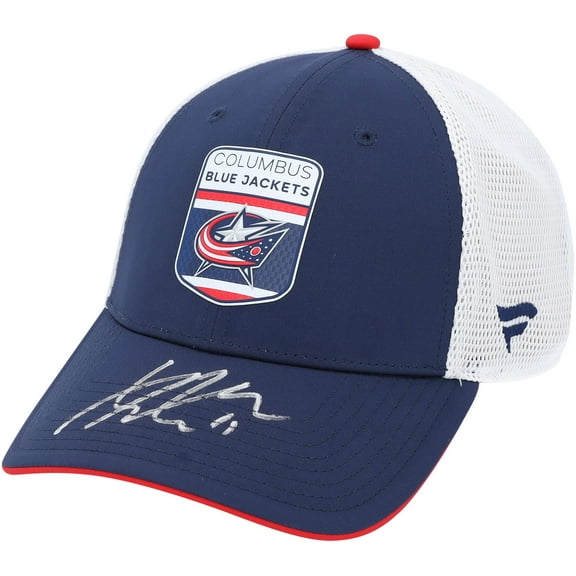 Adam Fantilli Columbus Blue Jackets Autographed 2023 NHL Draft Cap - Fanatics Authentic Certified