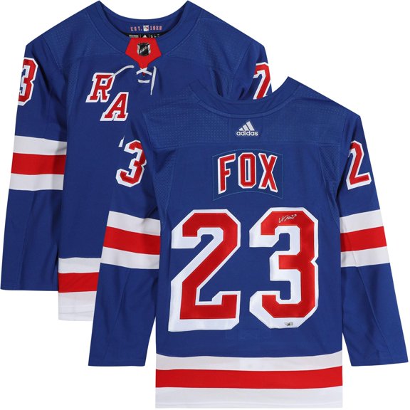Adam Fox New York Rangers Autographed Blue Adidas Authentic Jersey - Fanatics Authentic Certified