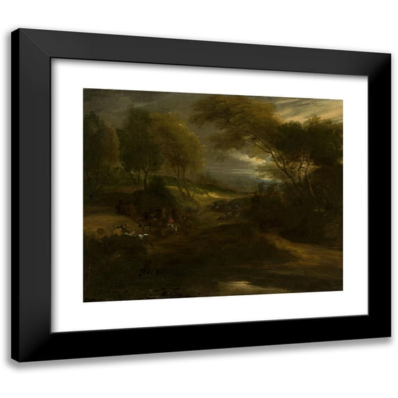 Adam Frans van der Meulen 17x15 Black Modern Framed Museum Art Print Titled - A Battle Scene