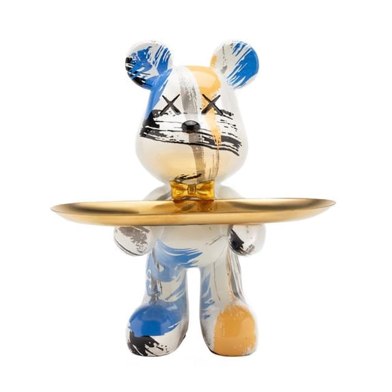 Adam & Friends 676685060143 Adam & Friends Butler Mouse With Tray Sculpture | Memphis Abstract