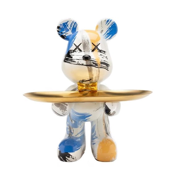 Adam & Friends 676685060143 Adam & Friends Butler Mouse With Tray Sculpture | Memphis Abstract