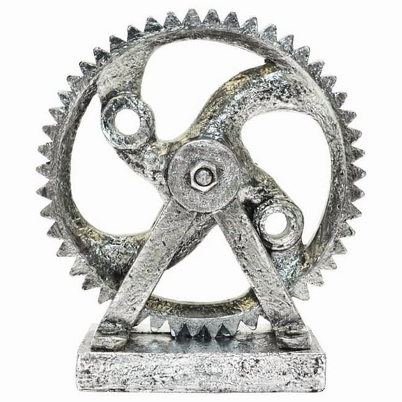 Adam & Friends Home Decor Calera Gear Sculpture | 1-Piece | Antique Pewter