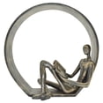 thumbnail image 1 of Adam & Friends Home Decor Encirlced Reader Sculpture | 1-Piece | Pewter, 1 of 6