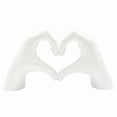 thumbnail image 1 of Adam & Friends Home Decor Heart Sign Hands Sculpture | 1-Piece | White, 1 of 6