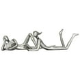 thumbnail image 1 of Adam & Friends Home Decor Man & Woman Leisure Readers Sculpture | 2-Piece | Pewter, 1 of 6