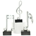 thumbnail image 1 of Adam & Friends Home Decor Muscial Notes, 16Th, Double 16Th & Treble Clef Sculpture | 3-Piece | Silver, 1 of 6