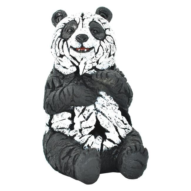 Black and White Sitting Panda Resin Statue Sculpture