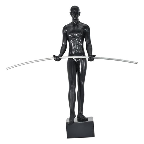 Adam & Friends Home Decor Tight-Rope Walker Black Base Sculpture | 1-Piece | Black