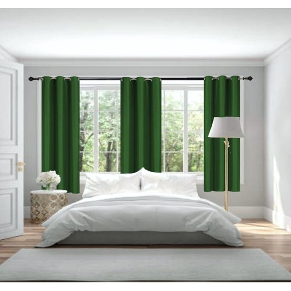 Adam Hunter Color Set of 2 Panels Drapes Thermal Blackout Noise Reduce 100% privacy Window Curtain Grommets Home Décor 63" Long