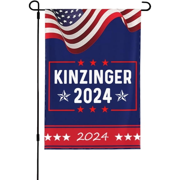 Adam Kinzinger 2024 Flags Adam Kinzinger 2024 Garden Flags Novelty Garden Flags 12x18 Double Sided Yard Decor For Yard