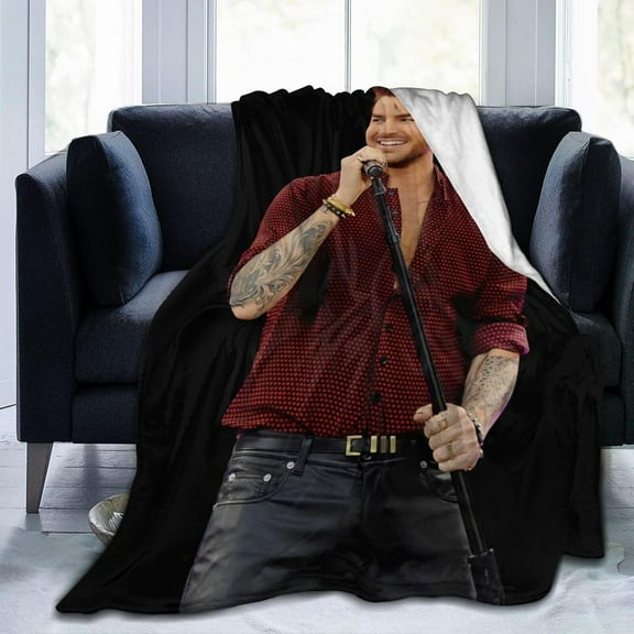Adam Lambert Blanket Soft and Warm Lightweight Fluffy Throws Blankets Rug Carpet Gift for Beach Yoga Bedroom Living Room Decoration Sofa Camping Trip Dorm Decor All Season