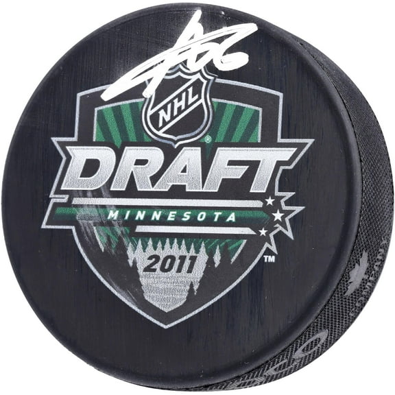 Adam Larsson Seattle Kraken Autographed 2011 NHL Draft Logo Hockey Puck - Fanatics Authentic Certified