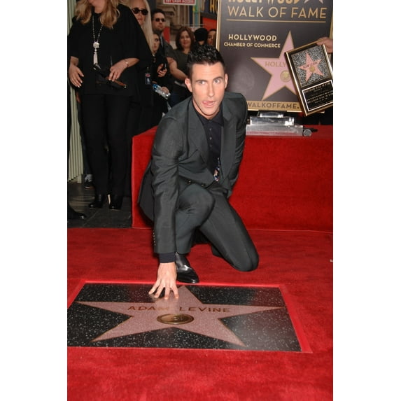 Adam Levine At The Induction Ceremony For Star On The Hollywood Walk Of Fame For Adam Levine Hollywood Boulevard Los