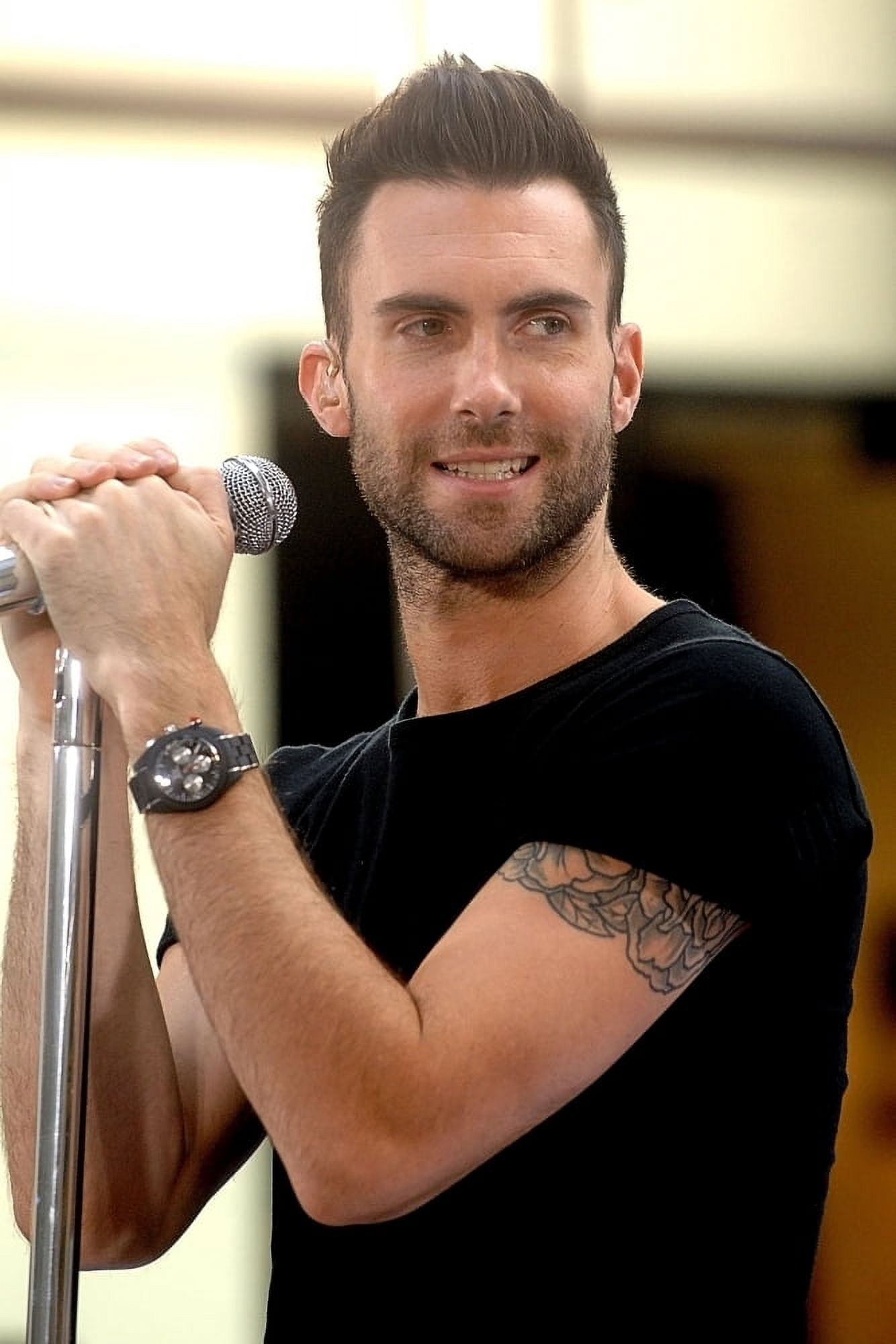 Adam Levine On Location For Maroon 5 Performs Nbc Today Show Concert Canvas Art - (16 x 20)