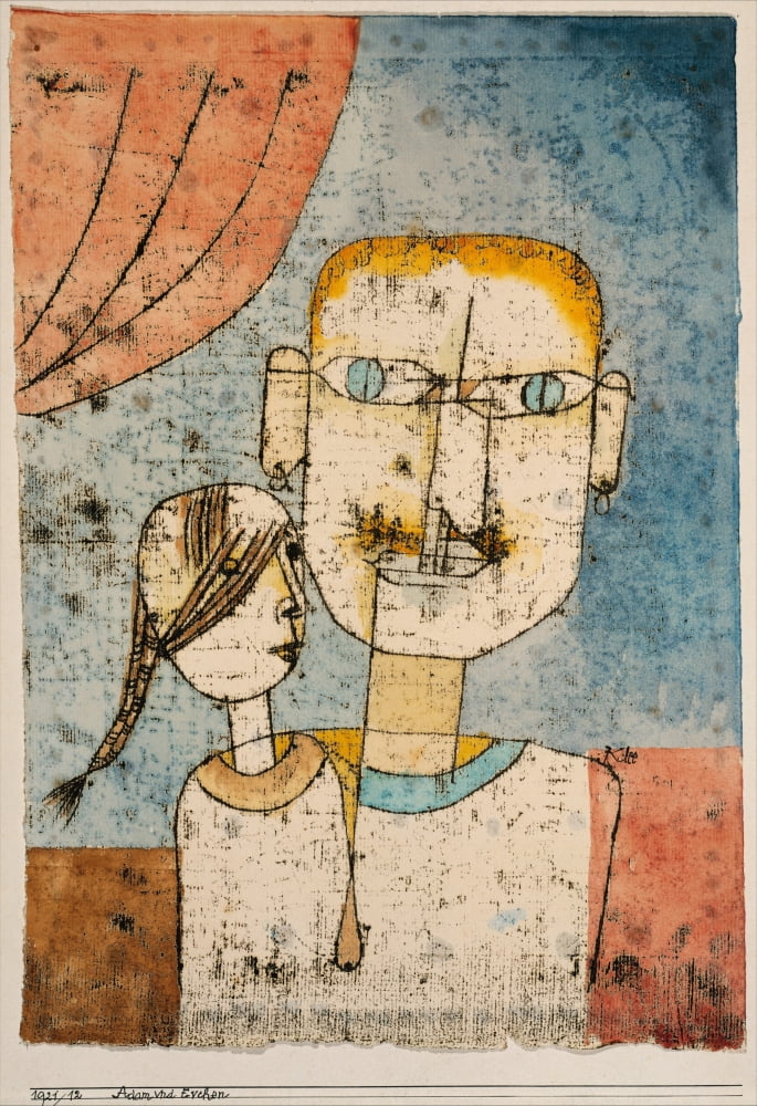 Adam & Little Eve 1921 Canvas Art - Paul Klee (24 x 36)