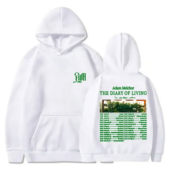 Adam Melchor The Diary Of Living Tour Hoodies Merch Women Men Fashion Long Sleeve Sweatshirts