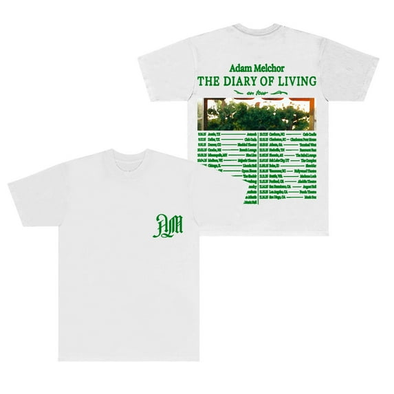 Adam Melchor The Diary Of Living Tour Merch T-Shirts Women Men Fashion Short Sleeve Tee