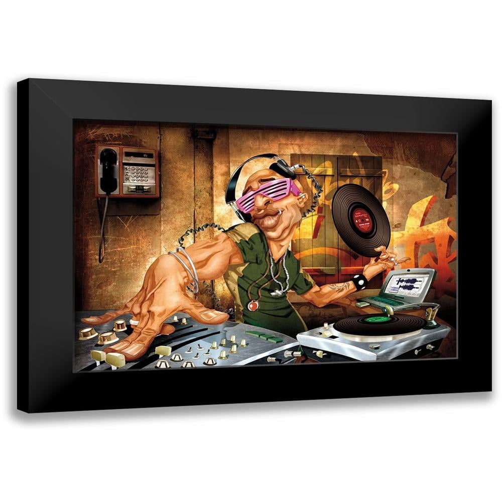 Adam Perez 24x17 Black Modern Framed Museum Art Print Titled - DJ Frank ...