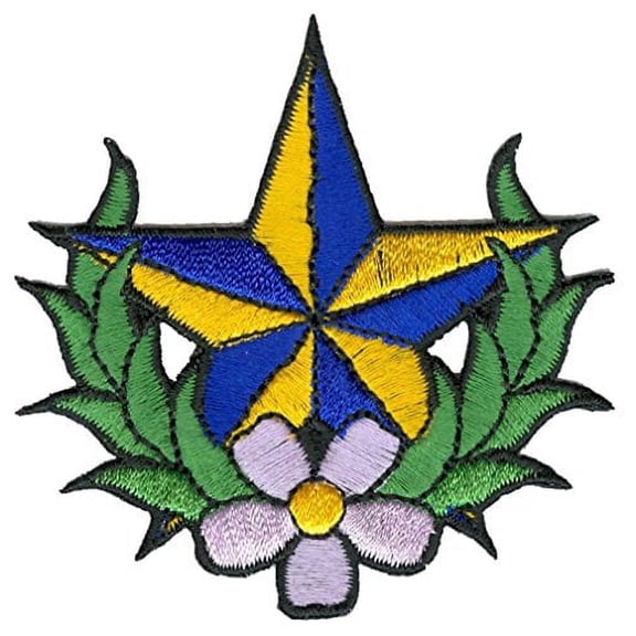 Adam Potts - Blue and Gold Nautical Star - Embroidered Patch