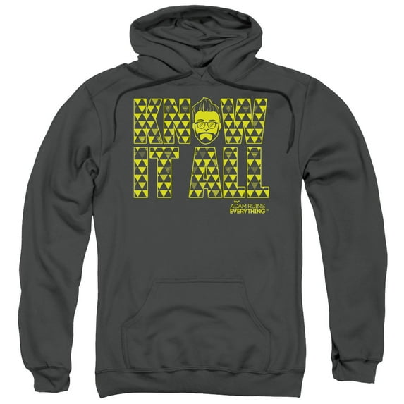 Adam Ruins Everything Know It All Adult Pullover Hoodie Sweatshirt Charcoal