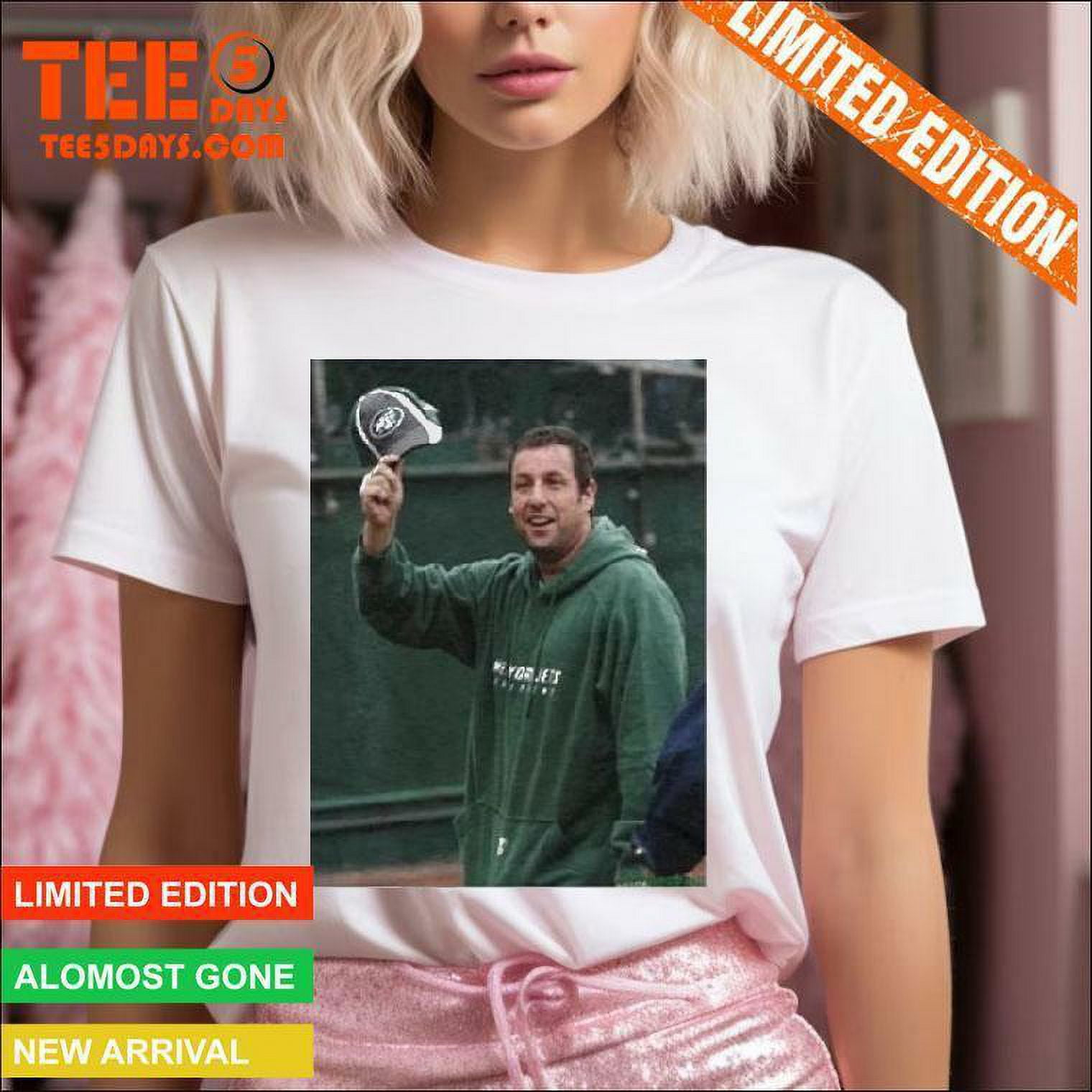 Adam Sandler New York Jet T Shirts Shirt, Size L, Tee Ash New