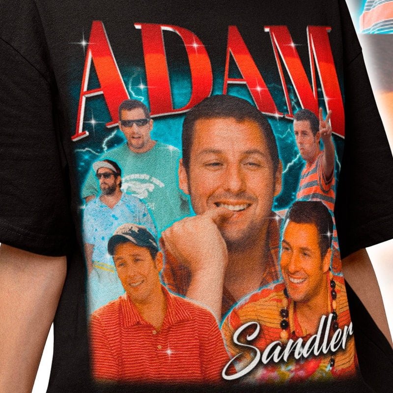 T-shirt Adam Sandler "What's Your Name" - Coton, Taille XL - Noir - Unisexe Concert
