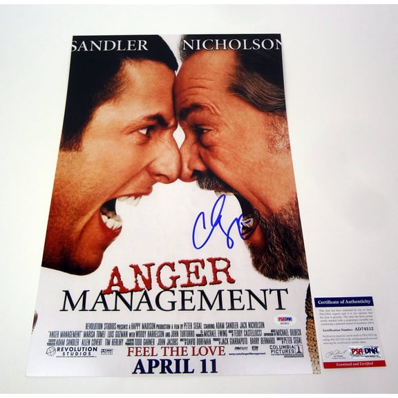 Adam Sandler Signed Autograph Anger Management Movie Poster PSA/DNA COA
