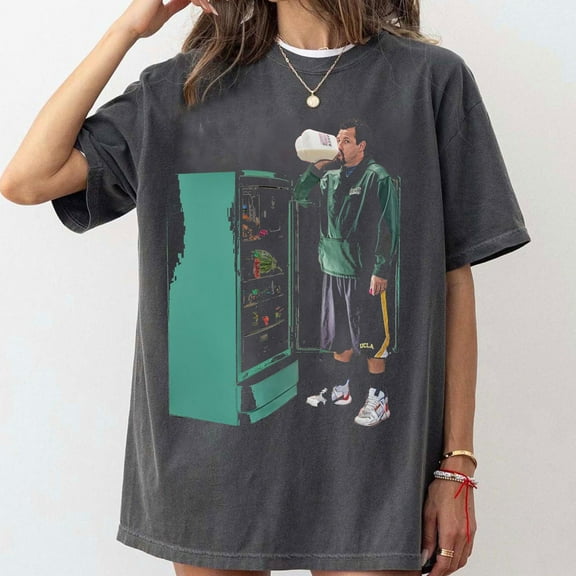 Adam Sandler Tshirt, Adam Sandler Shirt, Funny Adam Sandler Tee,Charcoal Color,Size XL