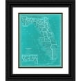 thumbnail image 1 of Adam Shaw Cartography 12x14 Black Ornate Wood Framed with Double Matting Museum Art Print Titled - State of Florida Map, 1 of 4