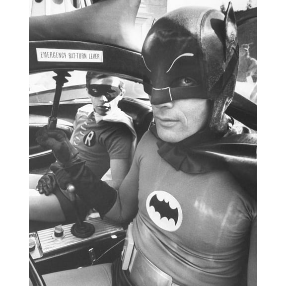 Adam West Burt Ward In Mobile 24x36 Classic Hollywood Poster