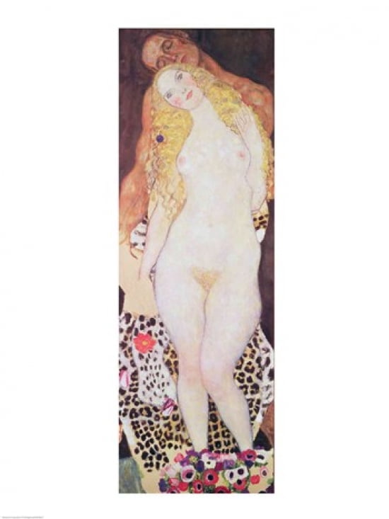 Adam and Eve 1917-18 Canvas Art - Gustav Klimt (18 x 24)