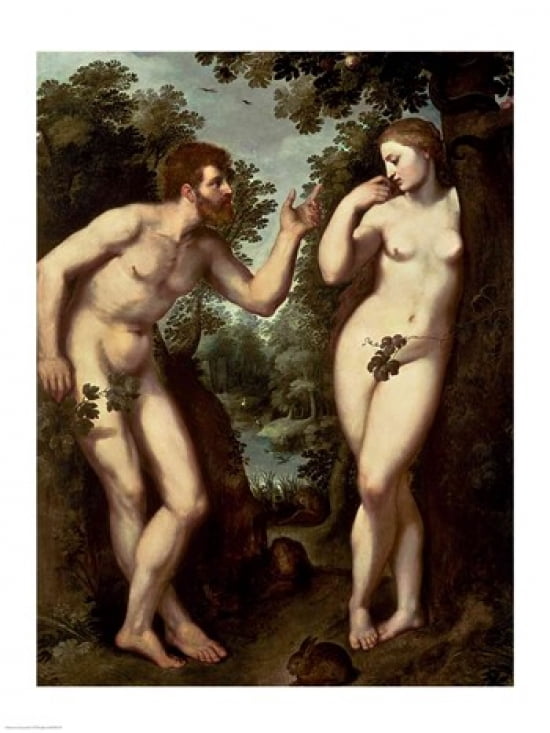 Adam and Eve c1599 Canvas Art - Peter Paul Rubens (18 x 24)
