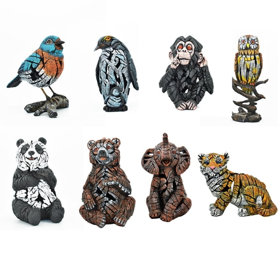 Adam and Friends Stone Resin Wilderness Statue Collection Sculpture 8-Piece Multi