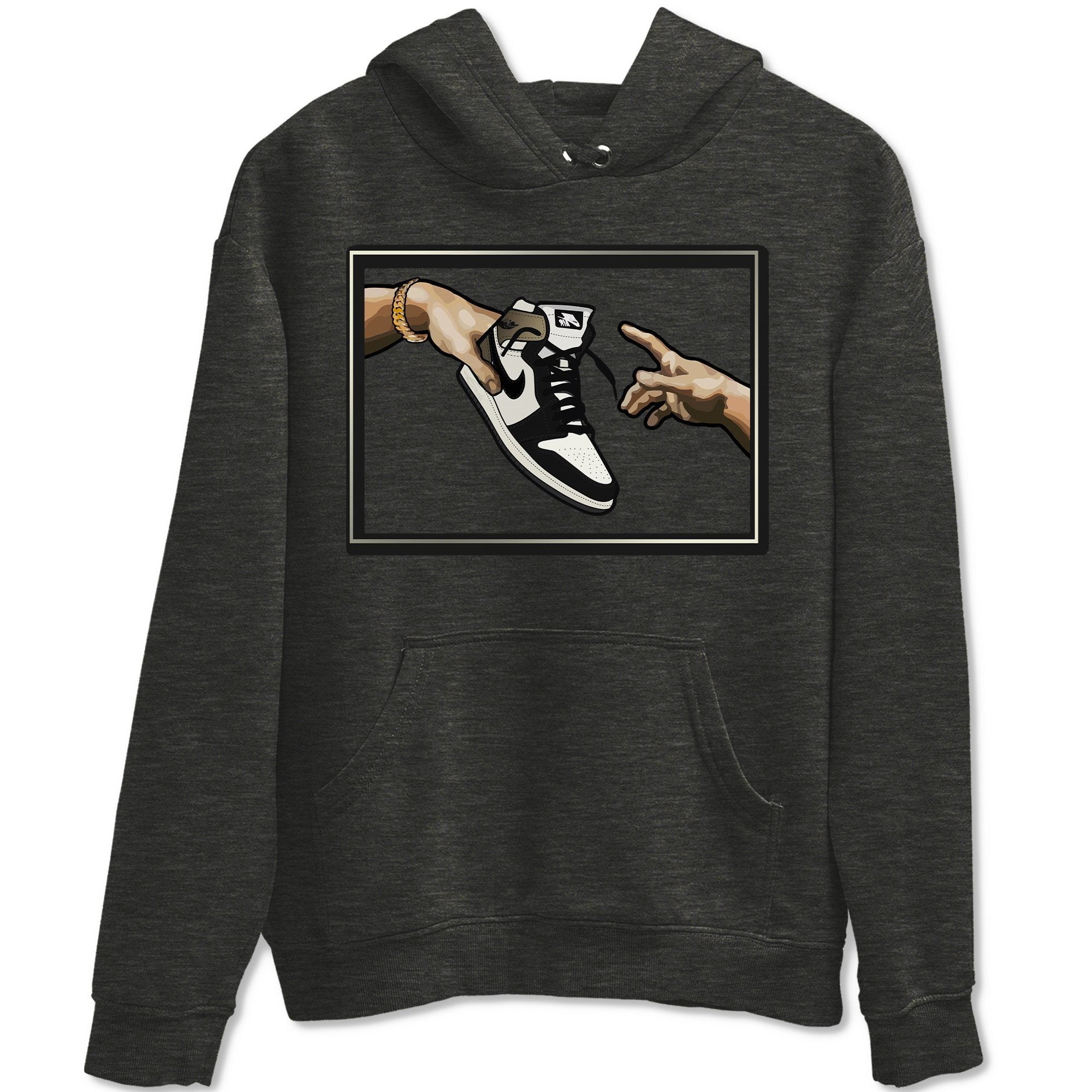 Adam s Creation Hoodie Jordan 1 Dark Mocha Sneaker Matching Outfit AJ1 Top Charcoal Heather Medium Walmart