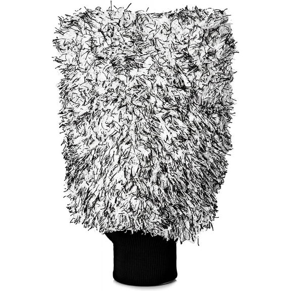 Adam's New Microfiber Car Wash Mitt - Soft, Machine Washable Microfiber That Will Not Introduce New Scratches or Swirls - Holds Tons of Sudsy Water for Effective Washing