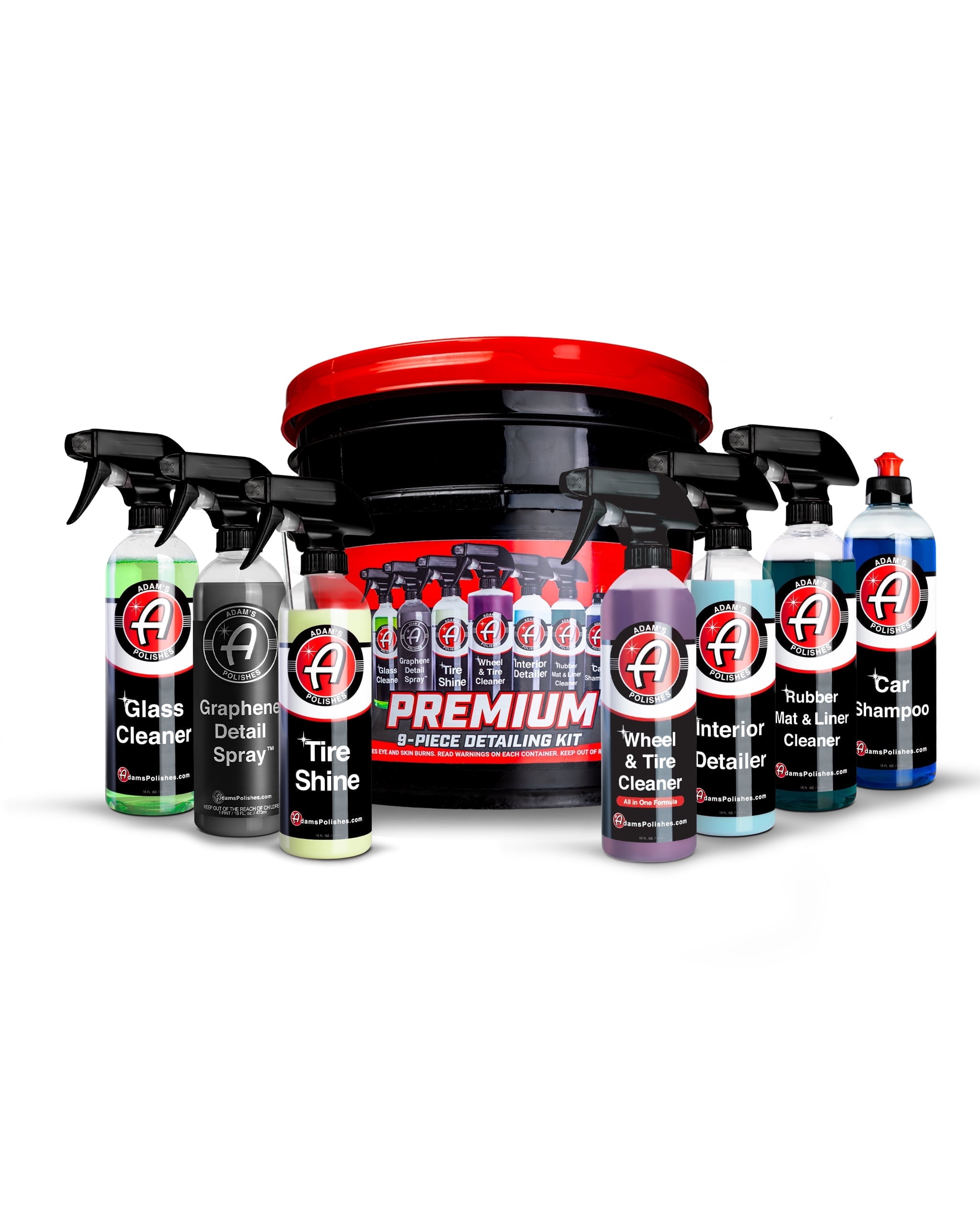Adam's Polishes Premium Car Detailing Kit (9 Piece) - Walmart.com