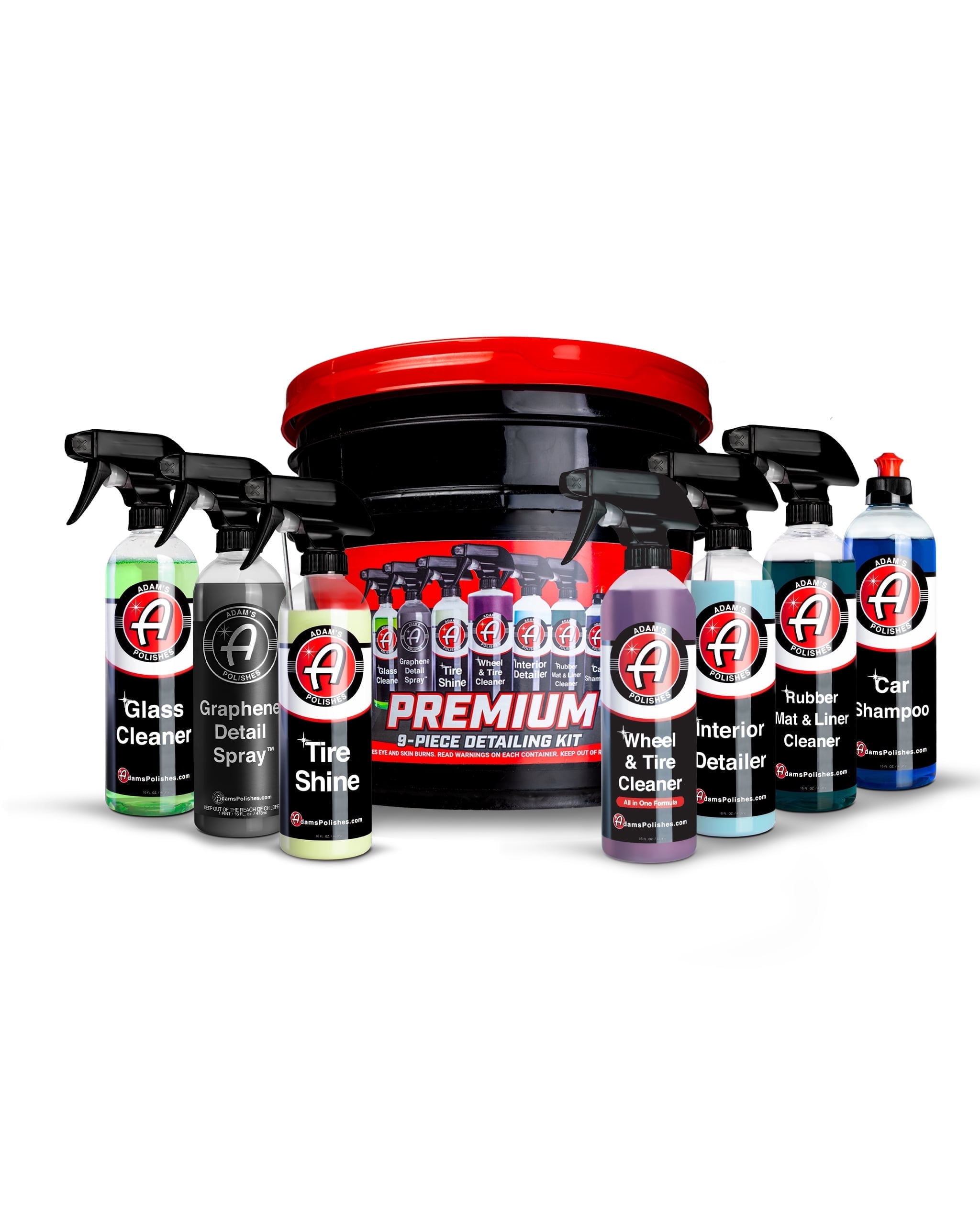 Adam's Polishes Premium Car Detailing Kit (9 Piece) - Walmart.com