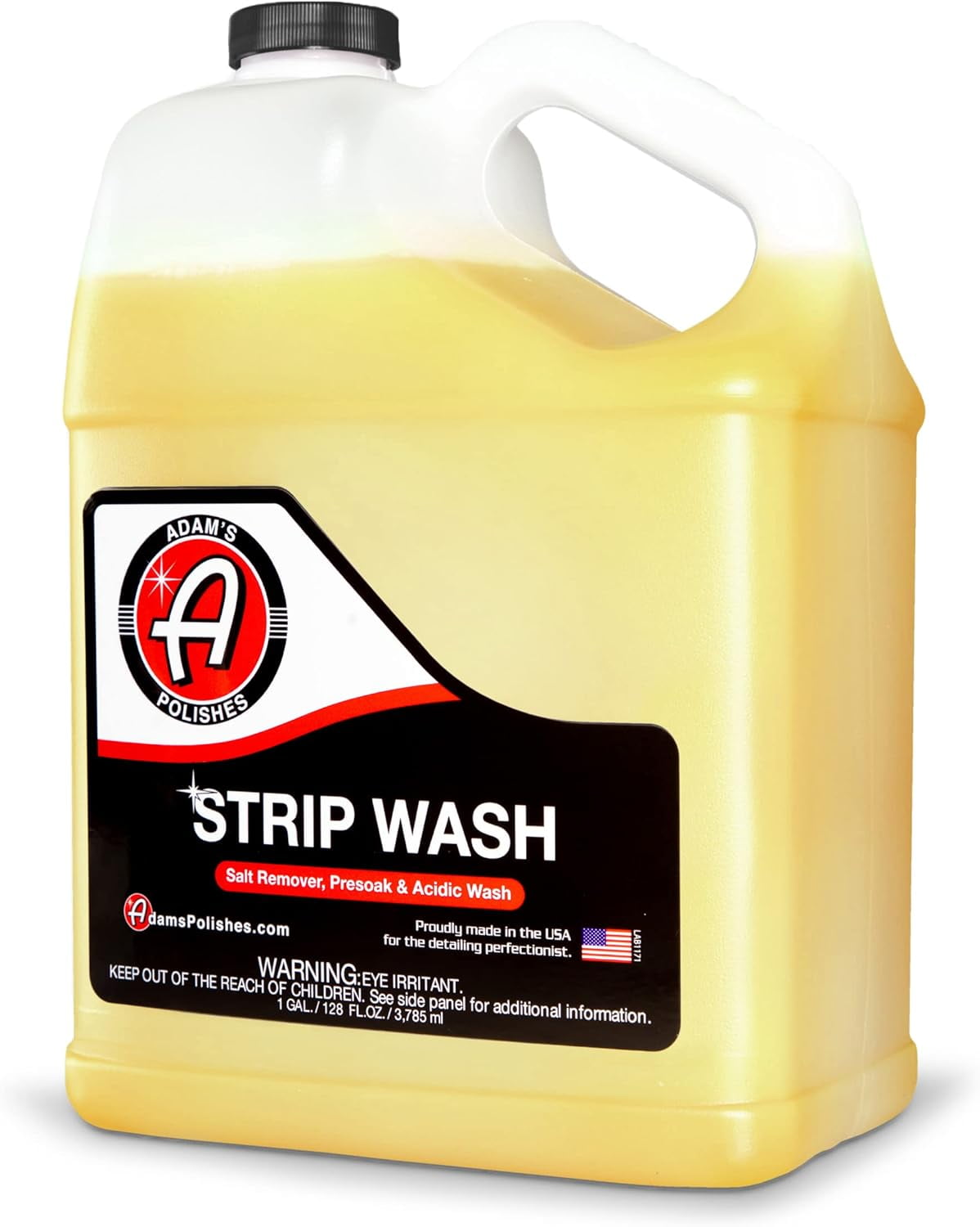 Adam's Polishes Strip Car Wash Soap (Gallon) - Sealant & Car Wax Remover Shampoo Salt Remover, Presoak, & Acidic Wash | Thick Suds For Use In Car Cleaning Kit, Foam Cannon, Foam Gun