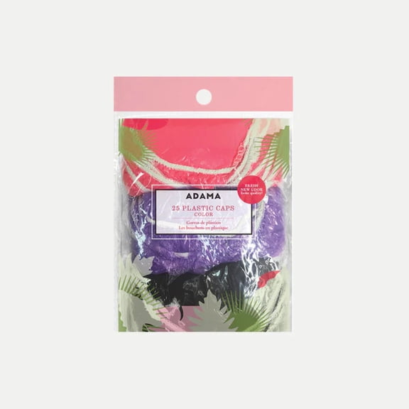 Adama Plastic Caps, 25 Pack, Assorted Colors
