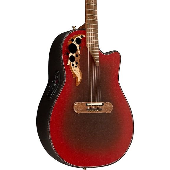 Ovation 2087GT Adamas Series Deep Contour Acoustic-Electric Guitar Reverse Red Burst