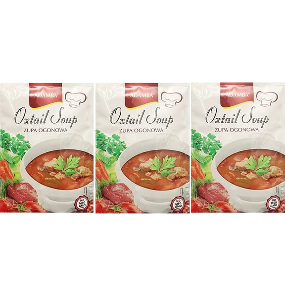 Adamba Oxtail Soup Zupa Ogonowa 75g/2.65oz Bag (3-Pack)