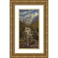 thumbnail image 1 of Adamov, Alexey 9x14 Gold Ornate Wood Framed with Double Matting Museum Art Print Titled - Capricorn by Waterfall in the Mountains, 1 of 4