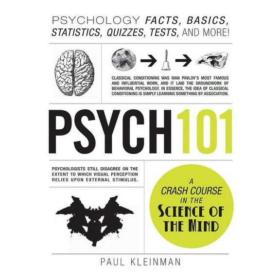 Adams 101 Psych 101: Psychology Facts, Basics, Statistics, Tests, and More!, (Hardcover)