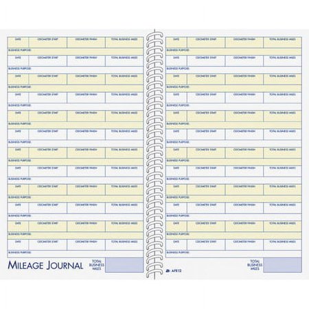 Adams-1PK Vehicle Mileage And Expense Book, 5.25 X 8.5, 1/Page, 49 Forms, 63 Pages