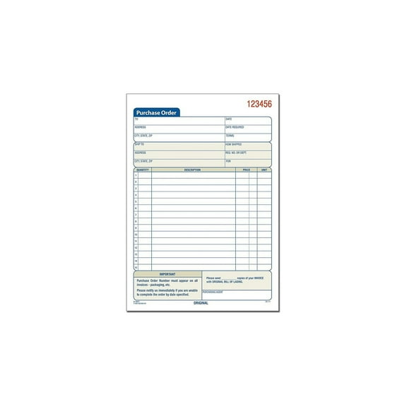 Adams 2-Part Carbonless Purchase Requisitions DC5831-10