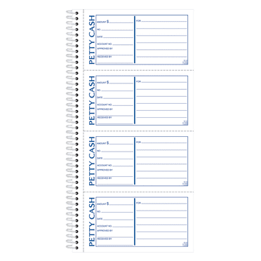 Adams® 2-Part Petty Cash Receipt Book, 5 1/2" x 11", Book Of 200 Sets